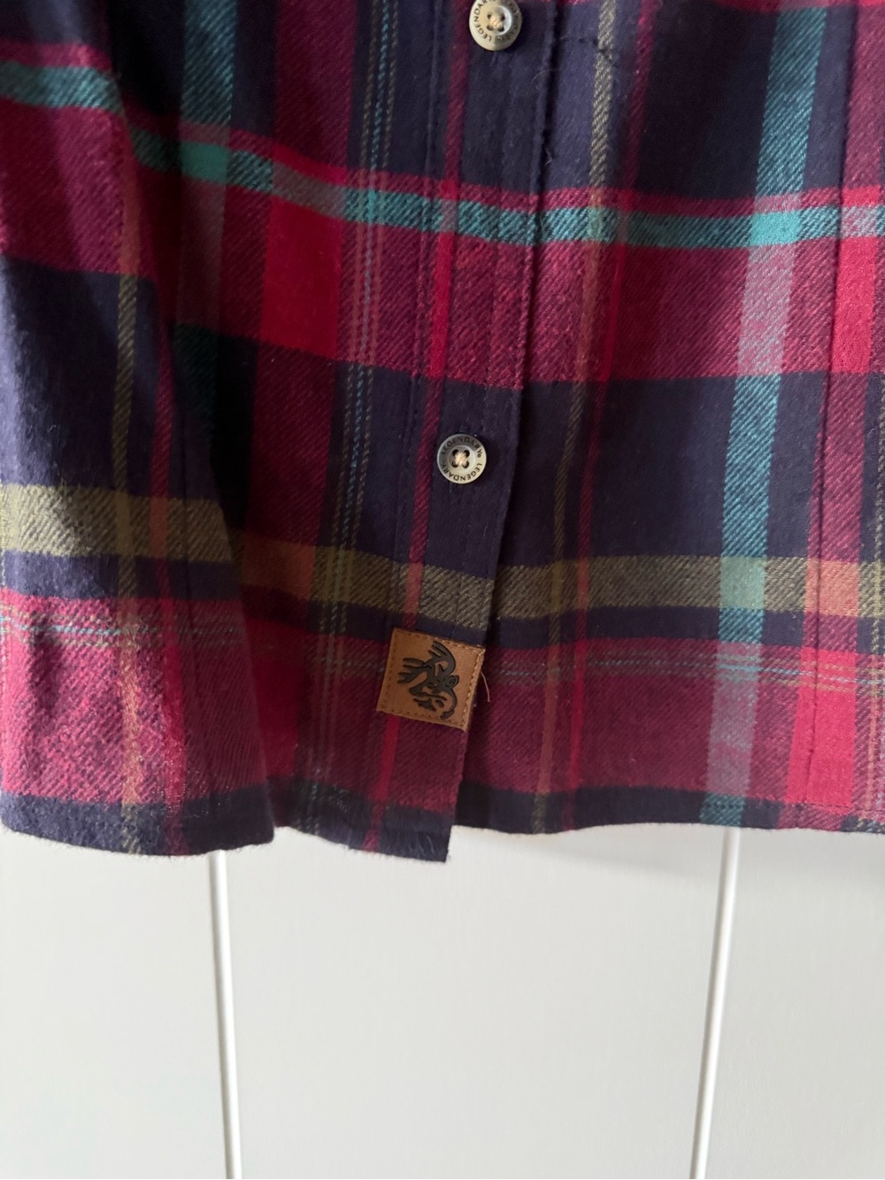 NWOT Legendary Whitetails Women’s Sangria Red Blue Purple Cottage Escape Flannel - Picture 12 of 14